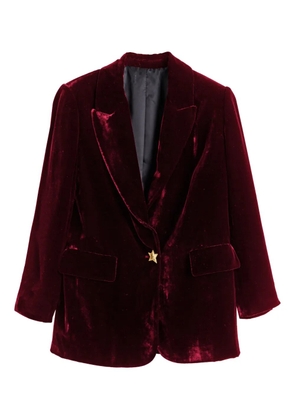 Chinti & Parker star-detail velvet blazer - Red