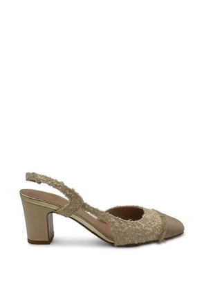 Roberto Festa Ficus fringed slingback pumps - Neutrals