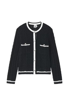 b+ab contrasting-trim cardigan - Black