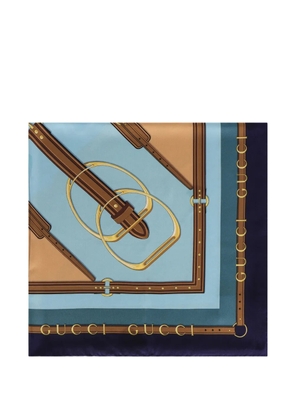 Gucci printed scarf - Blue