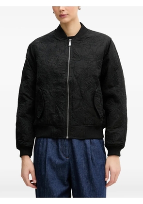 Sisley floral quilted jacket - Black