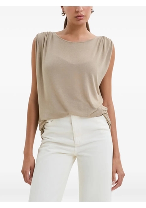 Marcella Greenwich Village gathered blouse - Neutrals