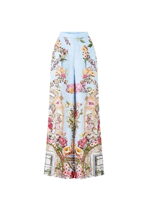Camilla Tiled In Time floral wide-leg trousers - Blue