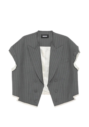 Moohong striped sleeveless blazer - Grey