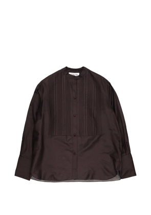 TWP Night Before pleated-detail shirt - Brown