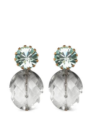 Jennifer Behr green amethyst round ember earrings - Gold