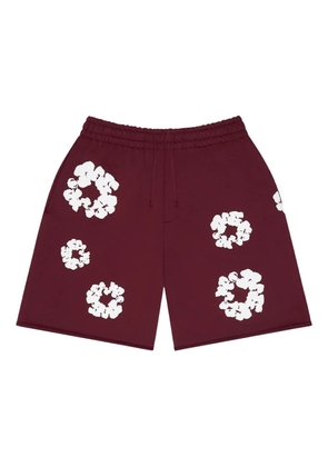 Denim Tears wreath-print track shorts - Red