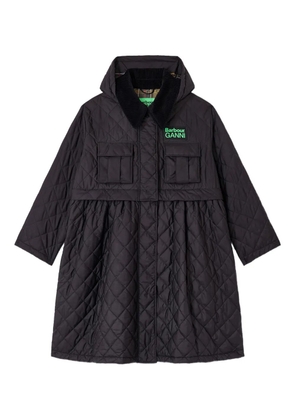 GANNI x Barbour quilted coat - Black