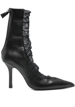 Patrizia Pepe 95mm second-skin ankle boots - Black