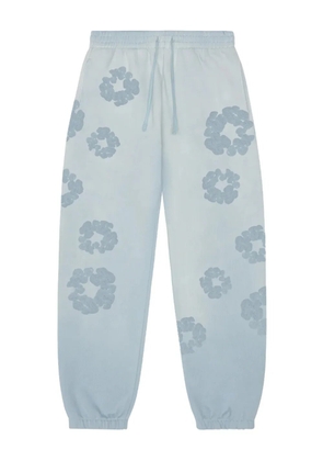 Denim Tears flower-embellishment track pant - Blue