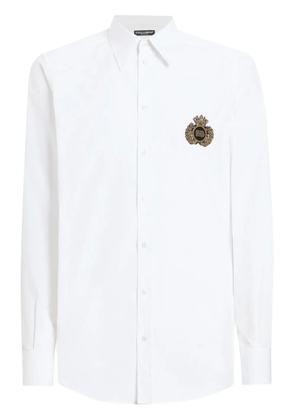 Dolce & Gabbana logo-patch shirt - White