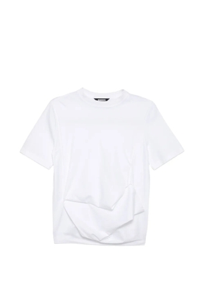 Moohong front draped t-shirt - White