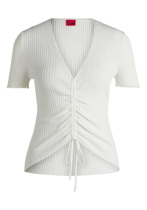 HUGO ribbed-knit T-Shirt - White