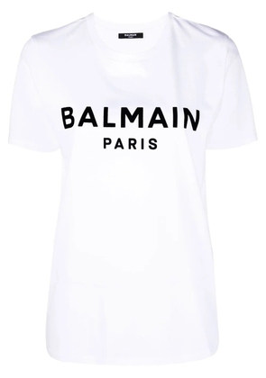 Balmain logo-print cotton T-shirt - White