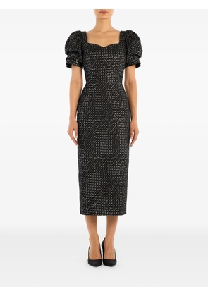 POST MERIDIEM sweetheart-neck midi dress - Black