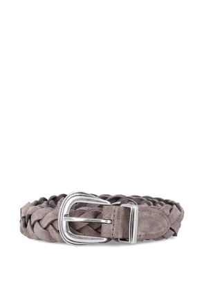 Fabrizio Mancini braided buckle belt - Grey