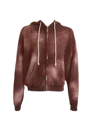 HELLSTAR bleach-effect hoodie - Brown