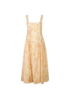 KATE FORD Peonia Bodige Gown floral dress - Neutrals