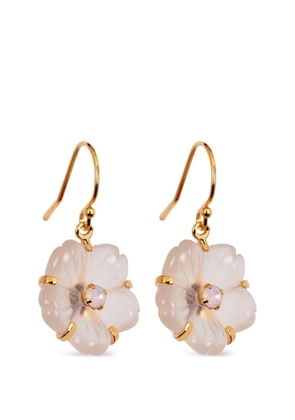 Jennifer Behr Lyanna floral drop earrings - White