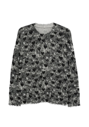 R13 heart-detail sweater - Grey