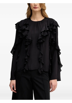 Sisley ruffled blouse - Black