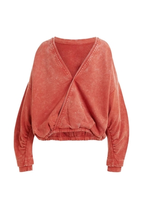 Essentiel Antwerp gathered open-back sweatshirt