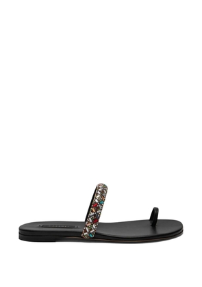 Casadei Vegas beaded sandals - Black