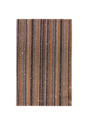Missoni striped embellished scarf - Brown