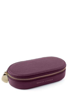 Monica Vinader logo-stamp leather jewellery box - Purple