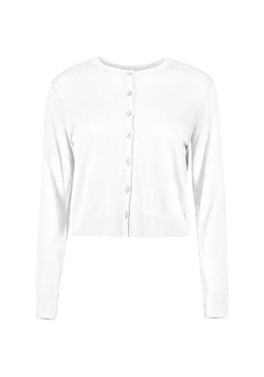 Lars Andersson crew-neck long-sleeve cardigan - White