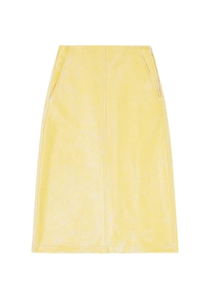 Diesel L-Erina crackled pencil midi skirt - Yellow