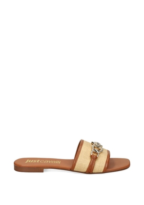 Just Cavalli chain-embellished sandals - Neutrals