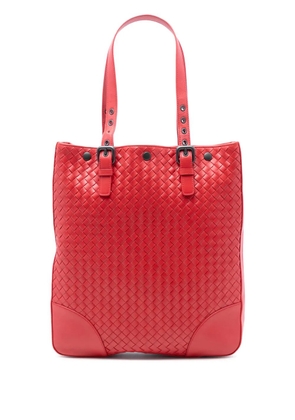 Bottega Veneta Pre-Owned 2012-2025 Nappa Intrecciato Belt Strap tote bag - Red