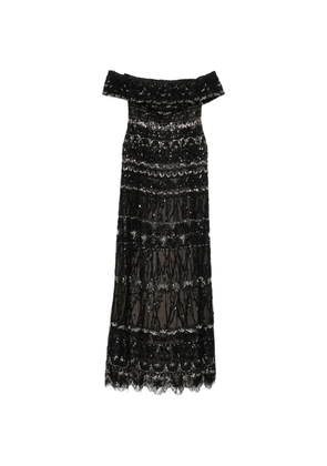 Saiid Kobeisy beaded tulle dress - Black