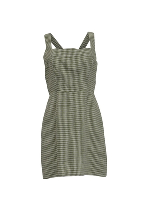 Reformation Celosia gingham-check mini dress - Green
