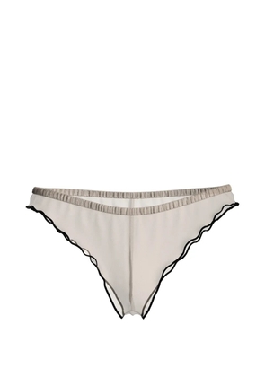 Maison Close La Parisienne ruffled tanga - Neutrals