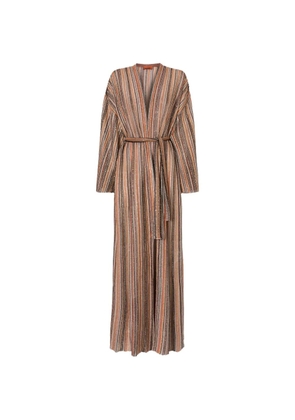 Missoni stripedcardigan with belt - Brown