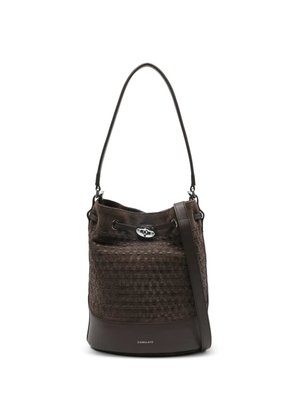Zanellato Monda woven drawstring bucket bag - Brown