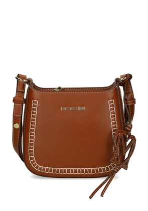 Love Moschino logo-lettering cross body bag - Brown