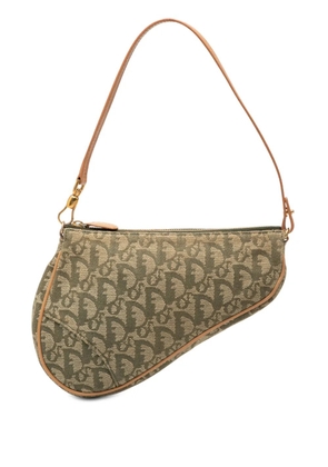 Christian Dior Pre-Owned 2001 Mini Diorissimo Canvas Saddle Pochette shoulder bag - Green