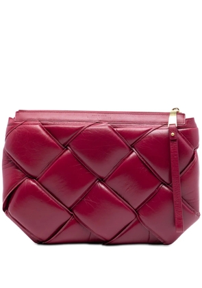 Bottega Veneta Pre-Owned 2012-2025 Lambskin Maxi Intrecciato Padded Pouch clutch bag - Pink
