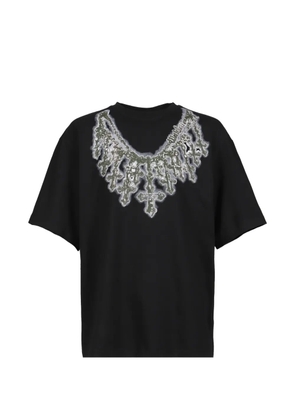 We11done necklace-graphic T-shirt - Black