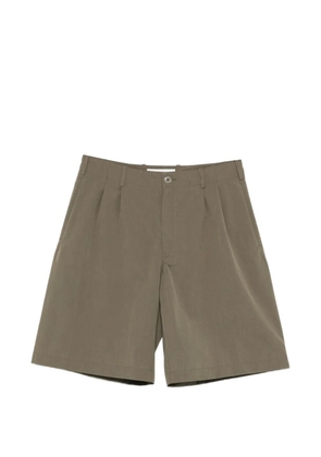 OUR LEGACY Ponte pleated shorts - Green