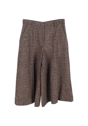 Dolce & Gabbana Pre-Owned houndstooth shorts - Brown