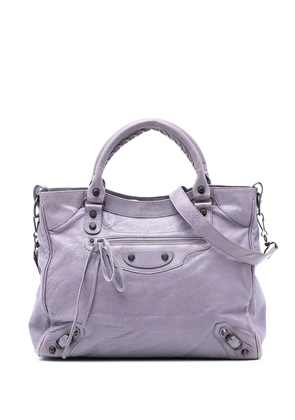 Balenciaga Pre-Owned 2000-2002 Lambskin Motocross Classic Velo satchel - Purple