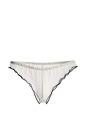 Maison Close La Parisienne ruffled tanga - Neutrals