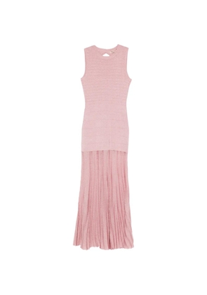 TWINSET pleated cut-out maxi dress - Pink