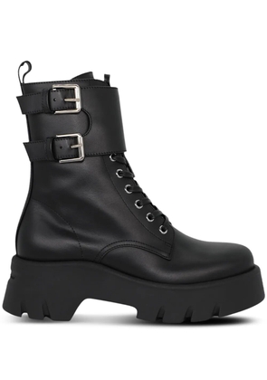 Gianvito Rossi Marloe leather combat boots - Black