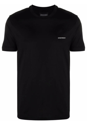 Emporio Armani logo-print crew neck T-shirt - Black