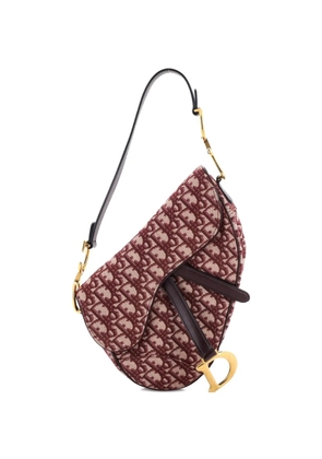 Christian Dior Pre-Owned Saddle Handbag Oblique Canvas Medium shoulder bag - Red